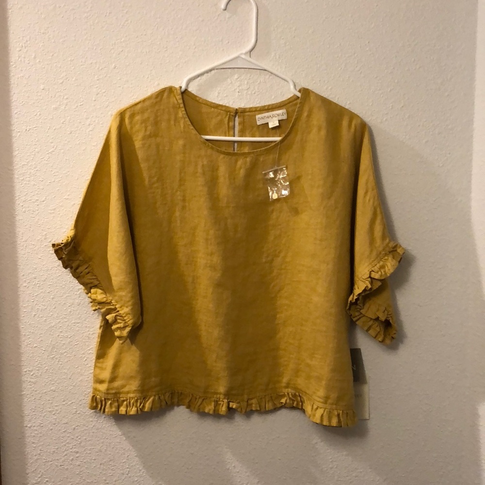 Cynthia Rowley New York 100% linen top